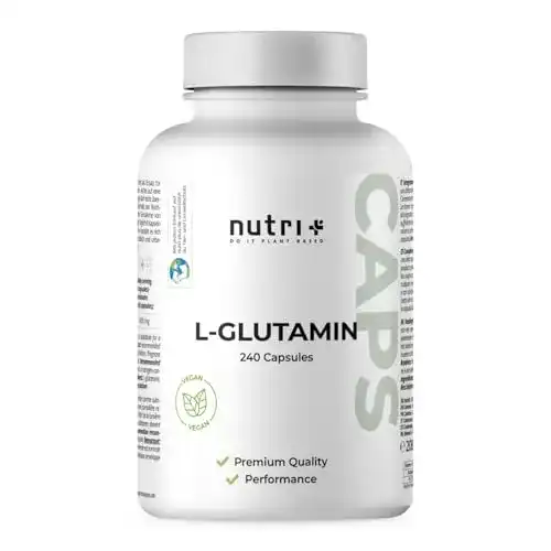 Glutamin-Kapseln Nutri + L-Glutamin Kapseln vegan, hochdosiert