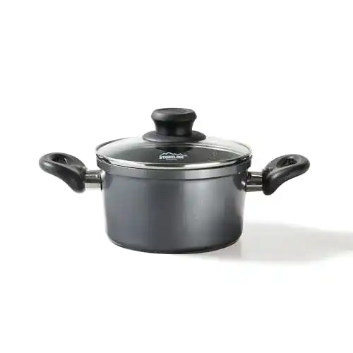 Kochtopf STONELINE 18 cm, mit Deckel, Induktion, Aluguss