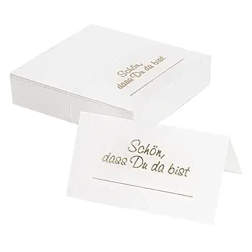 Die beste Tischkarten Ideen mit Herz "Schön, dass du da bist" 10 cm x 9 cm 2026 Test Bestseller Tischkarten Ideen mit Herz “Schön, dass du da bist” 10 cm x 9 cm
