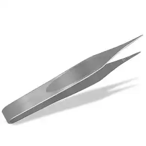 Splitterpinzette InstrumenteNrw mit Kerbe rostfrei Edelstahl, 9 cm