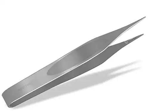 Splitterpinzette InstrumenteNrw mit Kerbe rostfrei Edelstahl, 9 cm