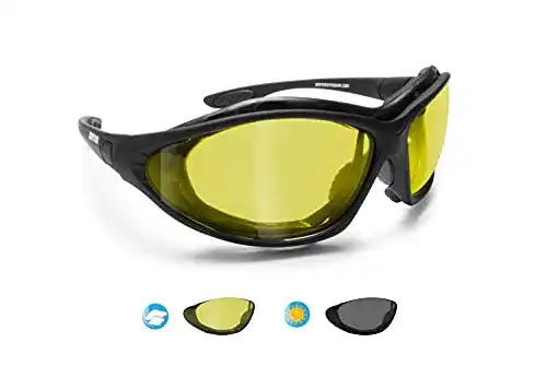 Motorradbrille (selbsttönend) BERTONI Photochrome Polarisiert