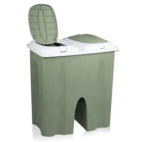 Doppel-Mülleimer DRULINE Mülleimer Duo 2x25L mit Deckel