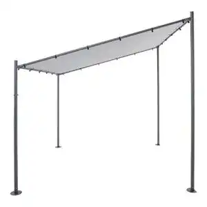 Pavillon Metall SORARA Milano Wandpavillon, Grau, 285 x 300 cm