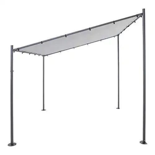 Pavillon Metall SORARA Milano Wandpavillon, Grau, 285 x 300 cm