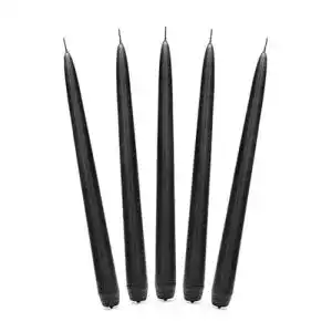 Schwarze Kerzen PartyDeco Leuchterkerzen spitz zulaufend
