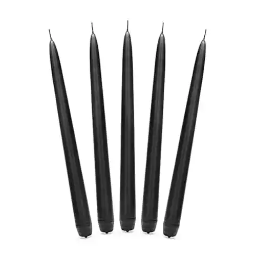 Schwarze Kerzen PartyDeco Leuchterkerzen spitz zulaufend