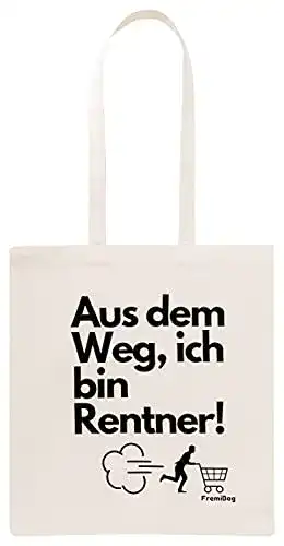 Jutebeutel FremiBag Rentner Tasche mit viel Kapazität