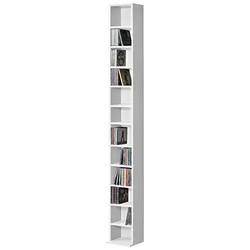 CD-Regal [en.casa] CD Regal Aventoft 175 x 20 x 20 cm 12 Fächer