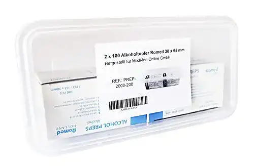 Desinfektionstücher (einzeln verpackt) Romed, 200 Stück