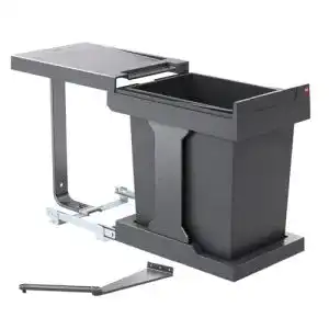 Mülleimer Küche Hailo AS Solo 20 Automatik dunkelgrau