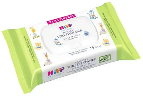 Feuchtes-Toilettenpapier HiPP Babysanft feucht, 6 x 50 Stück