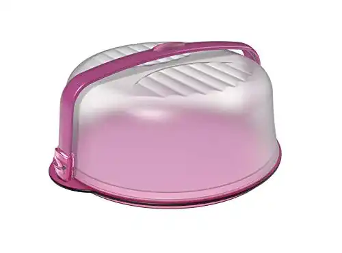Kuchenbehälter BIESSE Casa 09912 Tortenglocke, Weiß/Violett