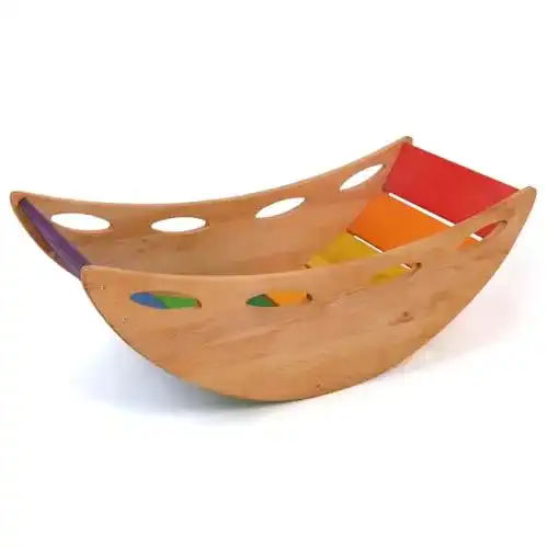 Peitz-Holzspielzeug Holzspielzeug Peitz Bunte Kinder-Baby-Wippe