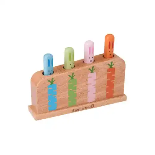 Die beste Holzspielzeug Baby EverEarth - Klopfspiel-"Hüpfende Hasen" 2026 Test Bestseller Holzspielzeug Baby EverEarth – Klopfspiel-“Hüpfende Hasen”