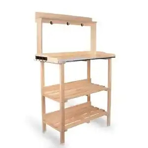 Pflanztisch RM Design Holz Zinkplatte Gartentisch Pflanzregal
