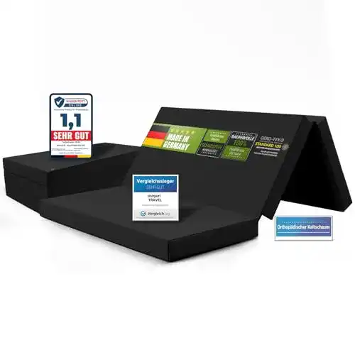 Die beste Klappmatratze 140x200 SHOGAZI ® Klappmatratze TRAVEL 2026 Test Bestseller Klappmatratze 140×200 SHOGAZI ® Klappmatratze TRAVEL