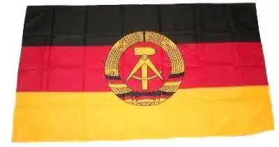 DDR-Flagge Fahnenwelt Fahne Stockflagge DDR NEU 30 x 45 cm