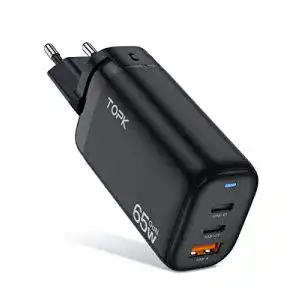 PD-Ladegerät TOPK USB C Ladegerät 65W GaN, Desktop USB