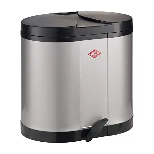 Wesco-Mülleimer WESCO Öko-Sammler 170, 2 x 15 Liter silber