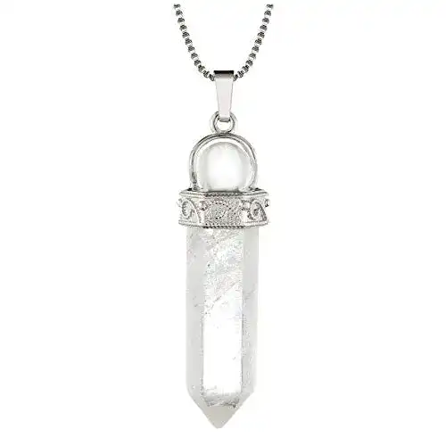 Bergkristall-Anhänger CrystalTears Halskette Damen Hexagon