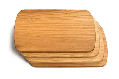 Frühstücksbrettchen Holz TNNature, Holz Kirsche, 4 teilig