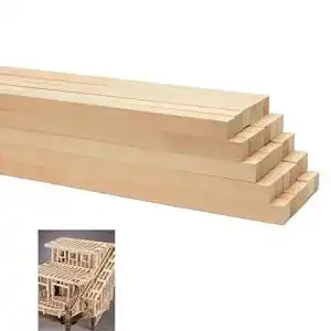 Holzleisten TSKDKIT 30 Stück Holzstäbe Quadratisch 10mm Natürlich