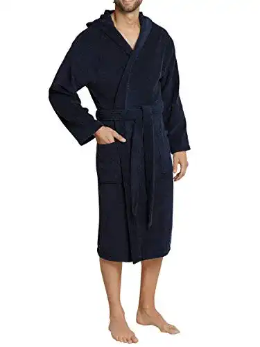 Die beste Bademantel Herren Schiesser Herren Bademantel mit Kapuze, Blau 2026 Test Bestseller Bademantel Herren Schiesser Herren Bademantel mit Kapuze, Blau
