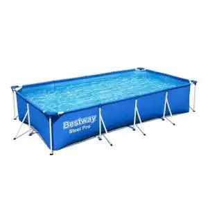 Pool eckig Bestway Steel Pro Frame Pool 400 x 211 x 81 cm, blau
