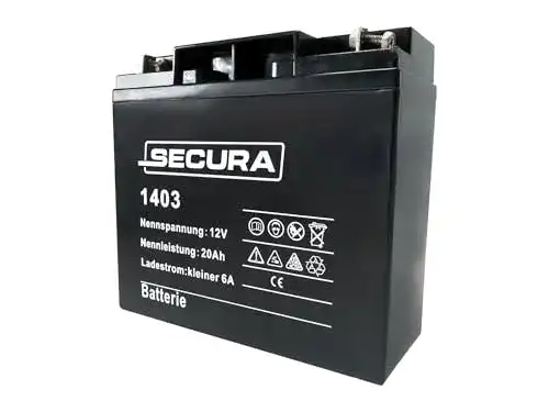 Rasentraktor-Batterie Secura Gel Batterie 12Volt 20AH verstärkt