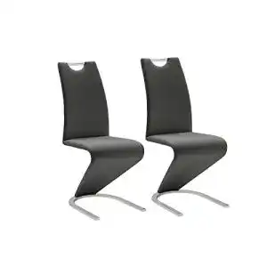 Schwingstuhl Robas Lund Esszimmerstühle 2er Set Schwarz