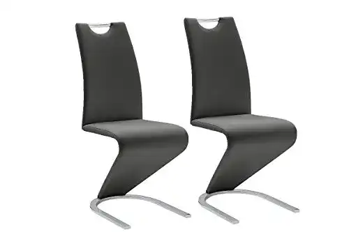 Schwingstuhl Robas Lund Esszimmerstühle 2er Set Schwarz