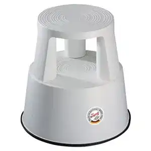 Elefantenfuß-Hocker Wedo Step Rollhocker, Kunststoff, lichtgrau