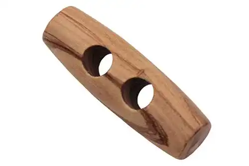 Knebelknöpfe Hartmann-Knöpfe 5 Stück Holzknöpfe, Oliven Holz