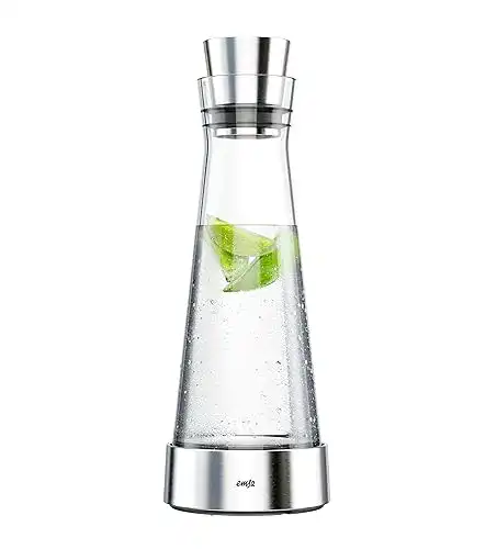 Wasserkaraffe Emsa Glaskaraffe mit Kühlelement, Glas, 1 Liter