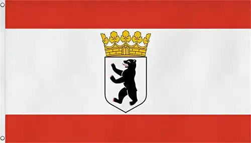 Berlin-Flagge normani, ca. 90×150 cm, ordentliche Stoffqualität