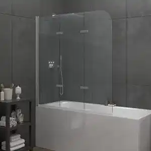 Badewannenaufsatz VILSTEIN Duschtrennwand 140×140 | 3 Teilig