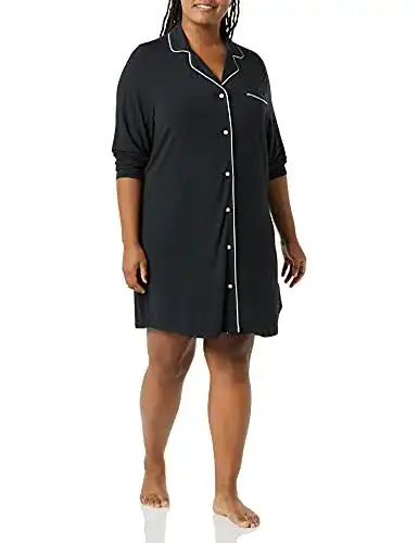 Nachthemd Damen Amazon Essentials Nachthemd mit Paspeln