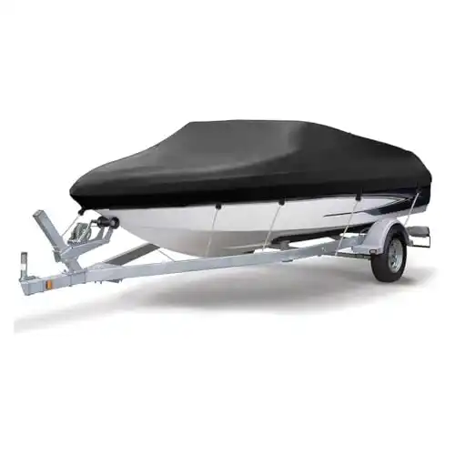 Persenning NEVERLAND 420D Bootsabdeckung Schwarz 20-22ft