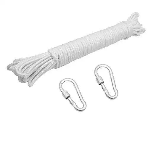 Paracord ZKSM 550 Outdoor Seil Wäscheleine Reißfest 2 Karabiner