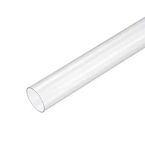 PVC-Rohr sourcing map 2 Stk. PVC Steifes Rundrohr, Klar, 30mm
