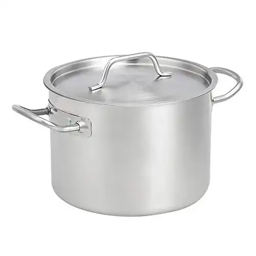 Kochtopf 8 Liter AmazonCommercial Suppentopf mit Deckel