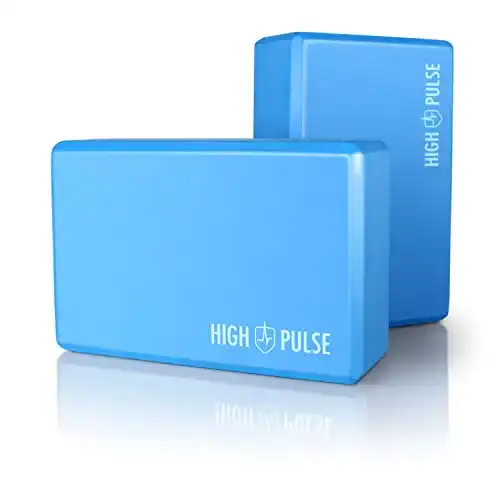 Yogablock High Pulse® Yoga Block 2er Set (Hartschaum, blau)