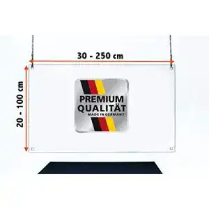Spuckschutz hängend 120 cm breit Supply24 since 2004 Acrylglas