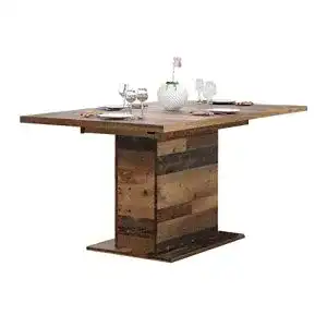 Säulentisch Forte Clif Esstisch ausziehbar, Old-Wood Vintage
