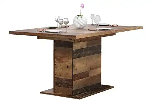 Säulentisch Forte Clif Esstisch ausziehbar, Old-Wood Vintage