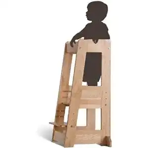 Lernturm TiSsi Felix, Entdeckerturm Montessori mitwachsend Buche