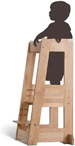 Lernturm TiSsi Felix, Entdeckerturm Montessori mitwachsend Buche