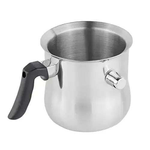 Simmertopf HI Milchtopf 1,2 Liter, doppelwandig, Edelstahltopf