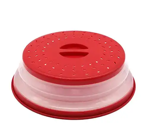 Mikrowellendeckel Nifogo Faltbar, BAP-frei und ungiftig (rot)